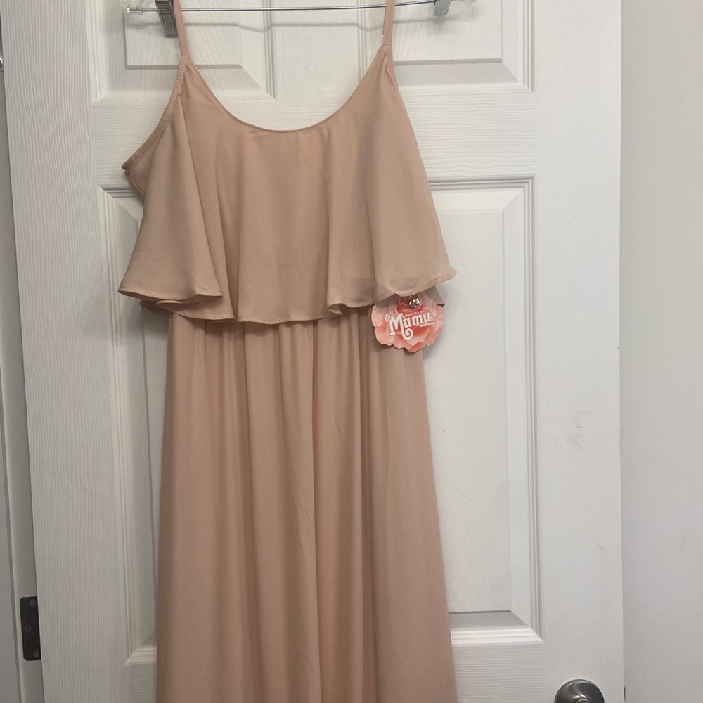 Show Me your Mumu dress dusty rose Caitlin ruffle